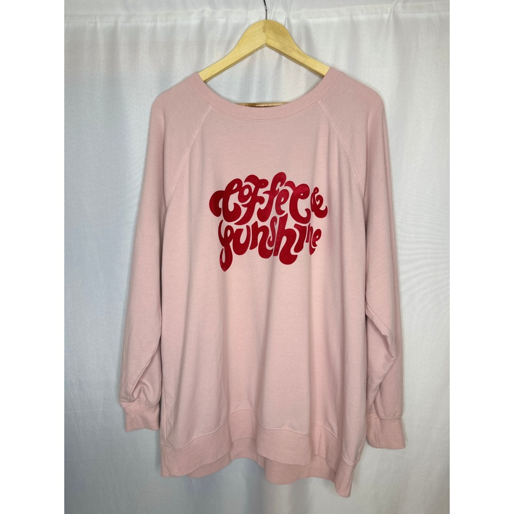 Wildfox Couture Coffee & Sunshine Sweatshirt, XLARGE Retro Beach Casual Y2K